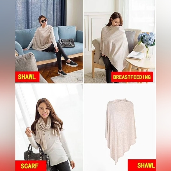 Yuezimama Nursing Breast Feeding Poncho Cover Up Blanket - Picture 3 of 4